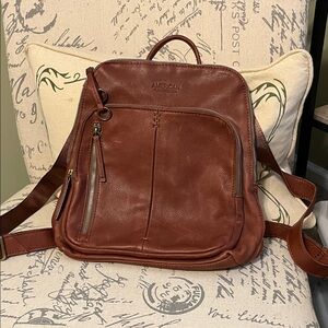 American Leather Women's Backpack in Rich Brown